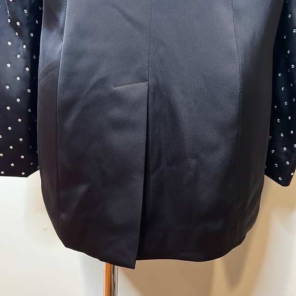 Danielle Bernstein We Wore What Womens Satin Embellished One-Button Blazer XS - Picture 6 of 9